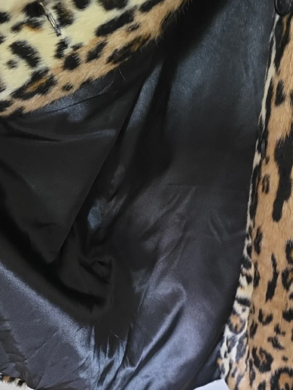 Free People Leopard Faux Fur Trench Coat in Brown and Black - Picture 3 of 4